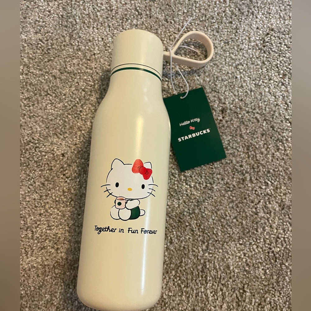 Starbucks Cream Bottle with Hello Kitty Design